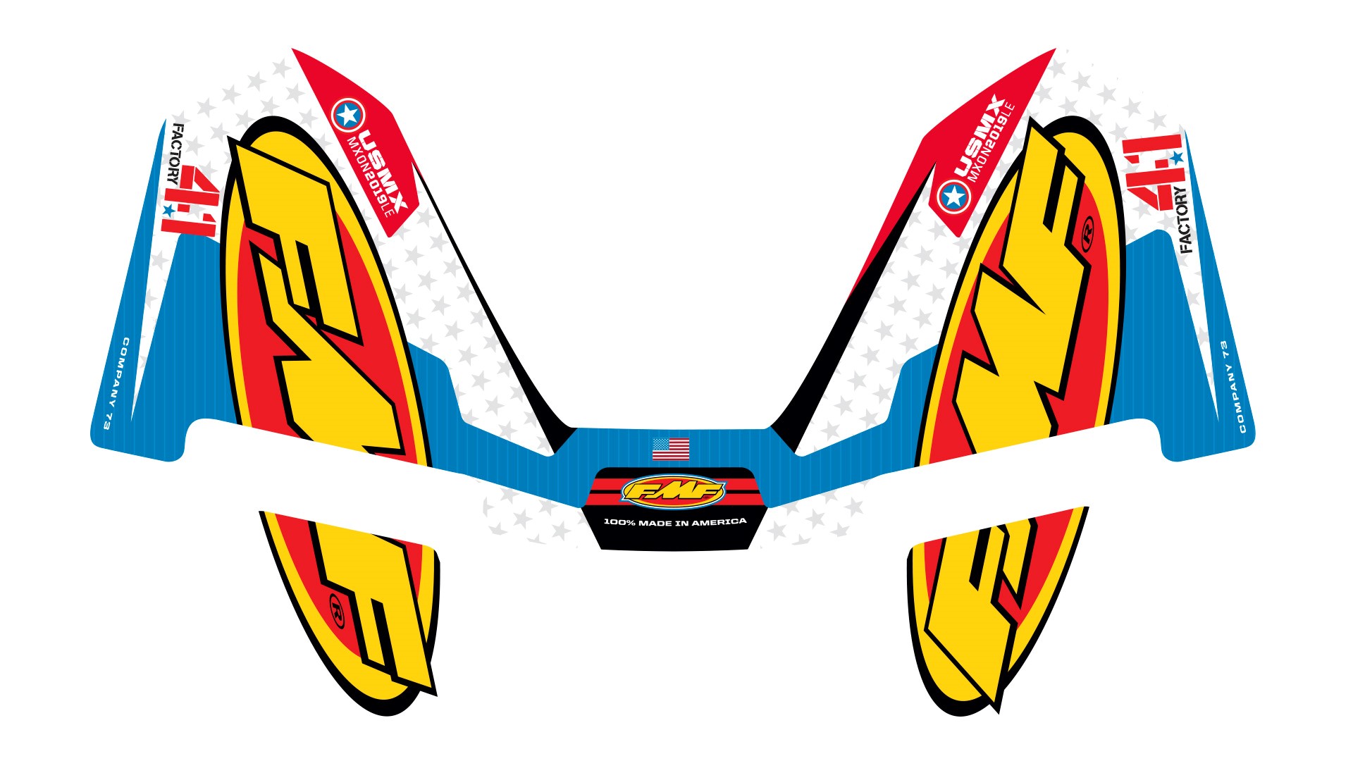 FMF RETRO YAMAHA FCTRY 4.1 RCT REPLACEMENT WRAP DECAL